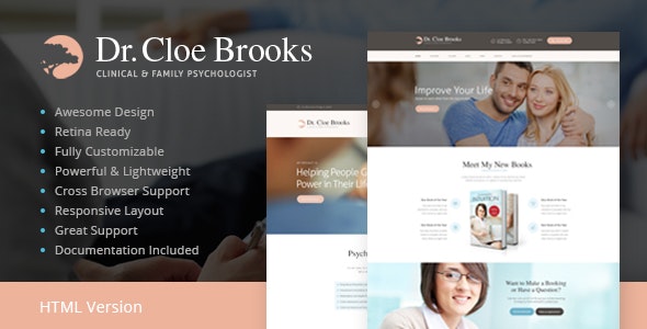 Cloe Brooks v1.1 - Psychology, Counseling and Medical Site Template