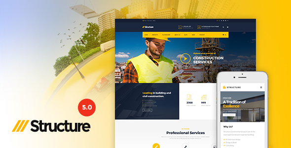 Structure v6.0.0 - Construction WordPress Theme