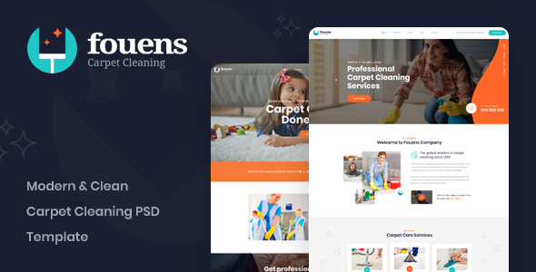 Fouens - Carpet Cleaning Company PSD Template