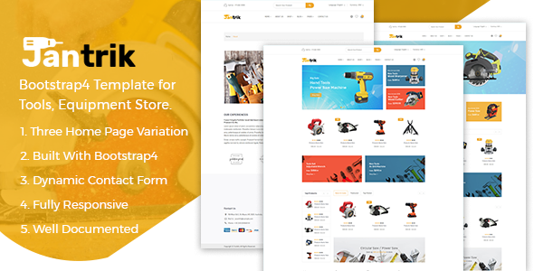 Jantrik v1.1 - Tool, Equipment Store eCommerce HTML Template