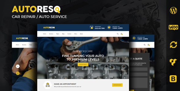 Autoresq v2.1 - Car Repair WordPress Theme