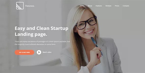Vanessa v1.0.6 - Easy Startup Landing Page WP Theme