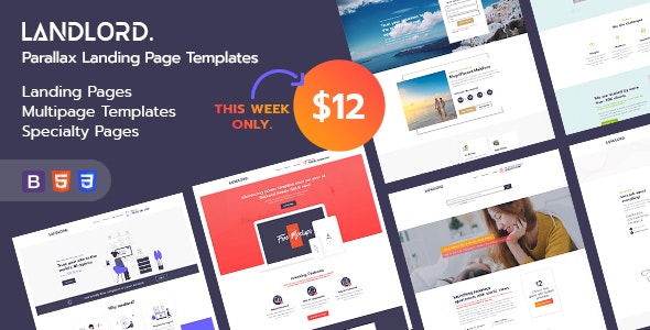 Landlord v1.0 - Parallax Landing Page Templates
