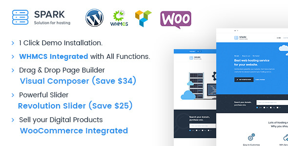 Spark v2.2.2 - Responsive WHMCS Hosting WordPress Theme