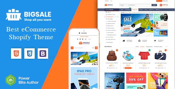 BigSale v1.0.0 - The Clean, Minimal & Unlimited Bootstrap 4 Shopify Theme (12+ HomePages)