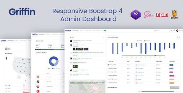 Griffin v1.2 - Developer-friendly Bootstrap 4 Admin Dashboard & UI Kit
