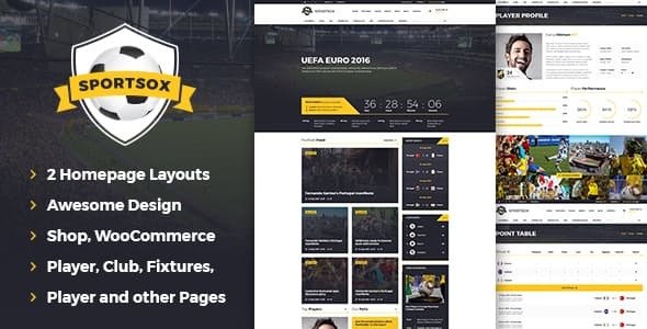 Sportsox v1.0 - Sport Team Clubs HTML Template