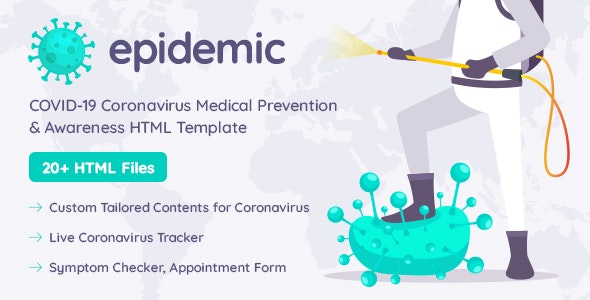 Epidemic v1.0 - COVID-19 Coronavirus Medical Prevention & Awareness HTML Template