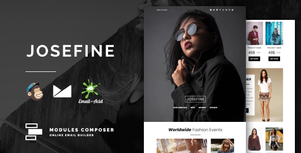 Josefine v1.0 - E-commerce Responsive Email for Fashion & Accessories with Online Builder