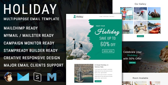 Holiday v1.0 - Multipurpose Responsive Email Template