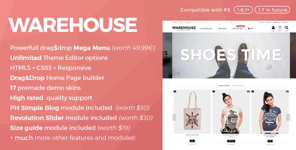 Download Warehouse v4.1.7 – Responsive Prestashop 1.6 & 1.7 theme | Free Nulled Scripts