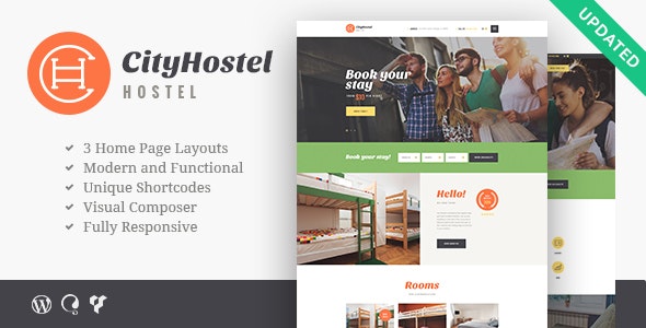 City Hostel v1.0.6 - A Travel & Hotel Booking WordPress Theme