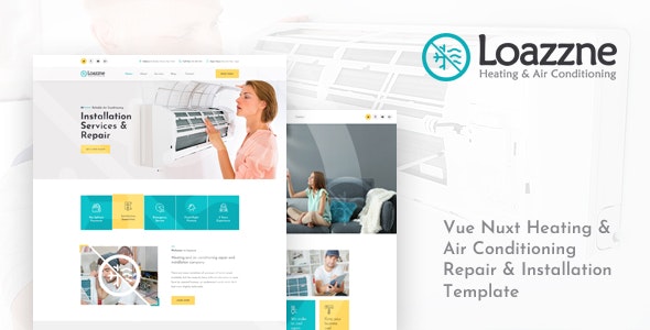 Loazzne v1.0 - Vue Nuxt Heating & Air Conditioning Services Template