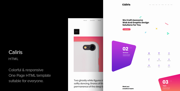 Download Caliris – Responsive One Page HTML Template | Free Nulled Scripts