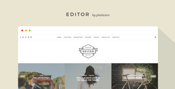 Editor v1.5.2 - A WordPress Theme for Bloggers
