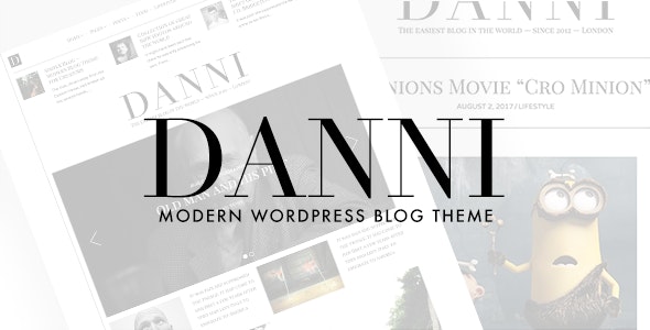 Danni v1.0.2 - Minimalist WordPress Blog Theme