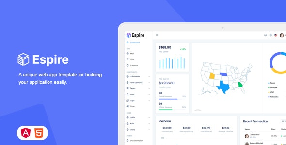 Espire v1.0 - Bootstrap 5 Admin Template + Angular 12