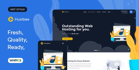 Hustbee - Hosting HTML & WHMCS Template - Updated