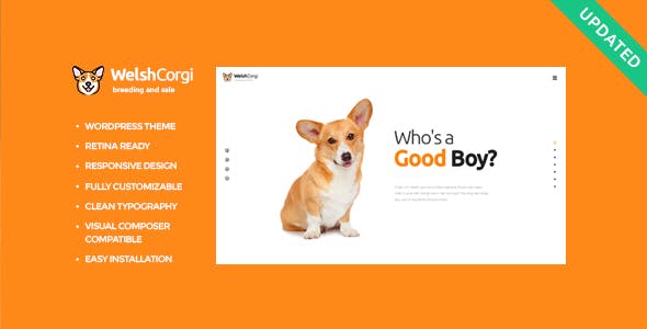 Welsh Corgi v1.0.1 - Dog Breeding and Sale WordPress Theme