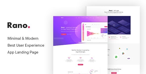 Download Rano – Landing Page HTML Template | Free Nulled Scripts