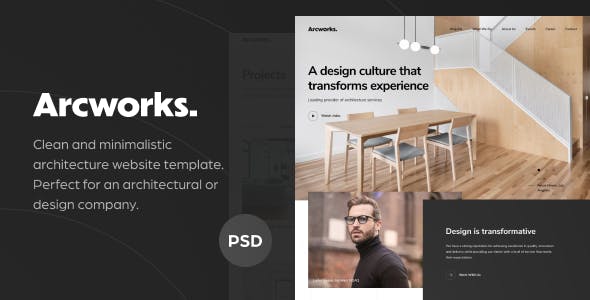 Arcworks v1.0 - Architecture Firm PSD Template