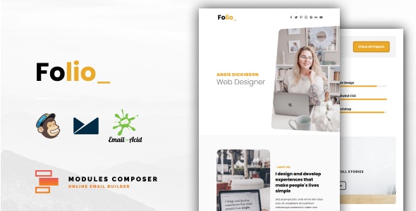 Folio v1.0 - Personal Portfolio Responsive Email ideal for Creatives with Online Builder