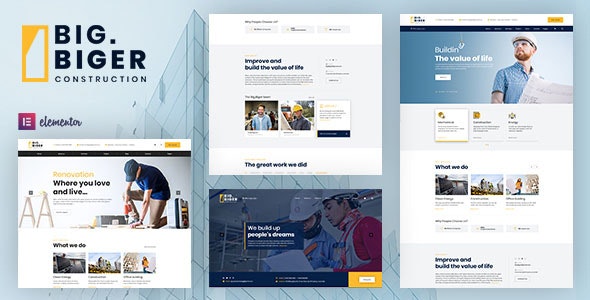 Bigger v1.0.4 - Construction WordPress Theme
