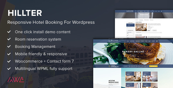 Hillter v3.0.5 - Responsive Hotel Booking for WordPress