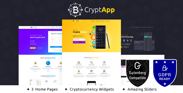 CryptApp Landing Page v1.7 - Cryptocurrency Theme