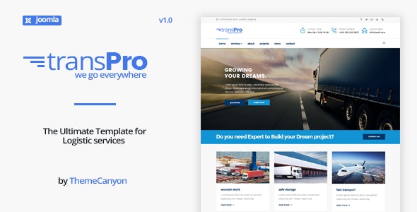 TransPro v1.0 - Transport & Trucking Logistics Joomla Template