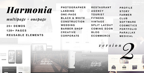Download Harmonia v1.3.0 – Creative Multi-Purpose WordPress Theme | Free Nulled Scripts