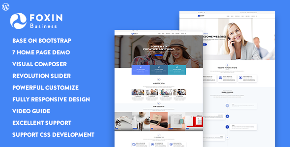 Foxin v1.1.1 - Responsive Business WordPress Theme