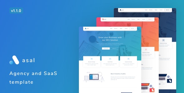 Asal v1.1.0 - Agency and SaaS Template