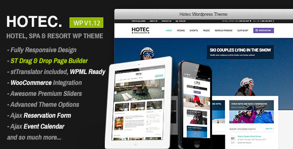 Hotec v2.5 - Responsive Hotel, Spa & Resort WP Theme