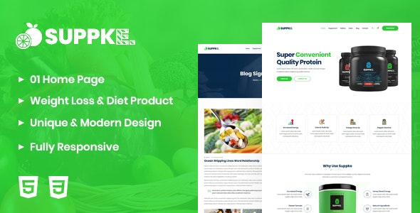 Suppke v1.0 - Health Supplement Landing Page