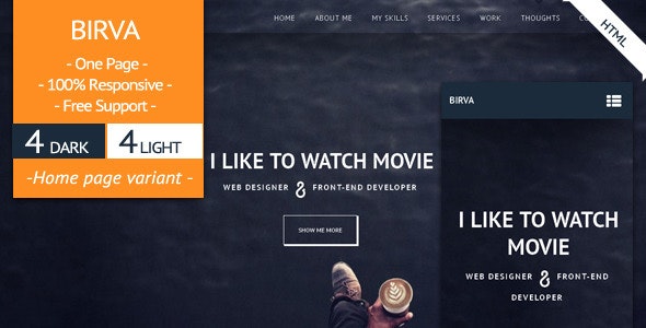 BIRVA - Responsive Portfolio Template