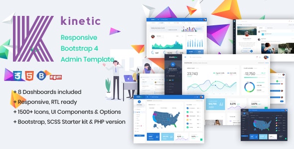 Kinetic v1.0 - HTML Bootstrap 4 Admin Template