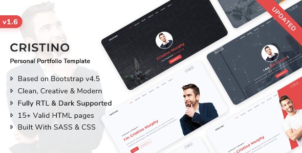 Cristino v1.6.0 - Personal Portfolio, CV & Resume Template