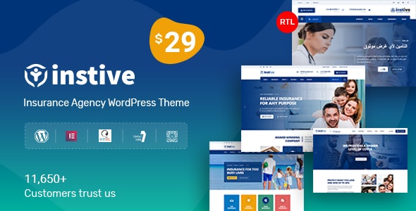 Instive v1.0.7 - Insurance WordPress Theme