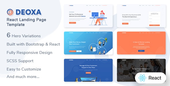 Download Deoxa v1.0 – React Landing Page Template | Free Nulled Scripts