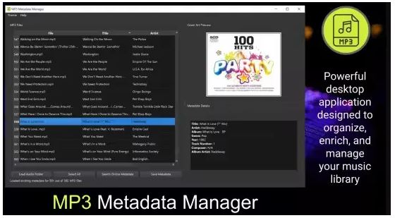 Download MP3 Metadata Manager 1.0.2 (x64) Portable