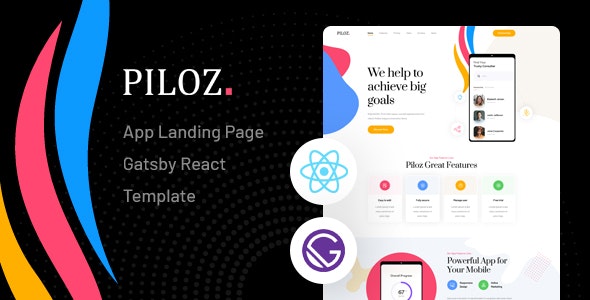 Download Piloz v1.0 – Gatsby React App Landing Page Template | Free Nulled Scripts