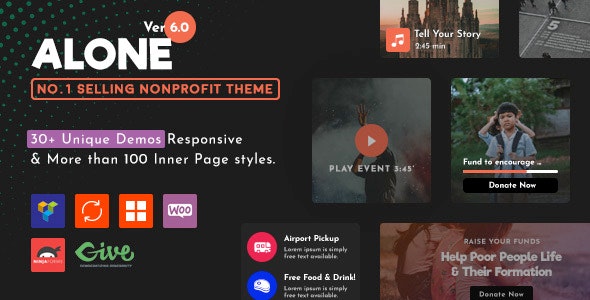 Alone v6.1 - Charity Multipurpose Non-profit WordPress Theme