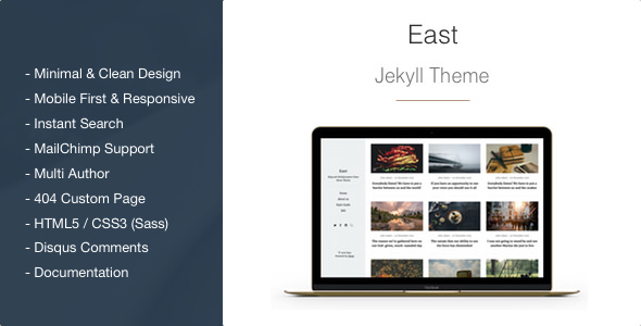 Download East v1.1.6 – Minimal and Clean Jekyll Blog Theme | Free Nulled Scripts