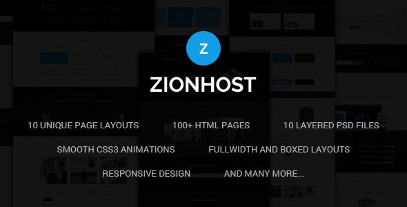 ZionHost v1.0 - Web Hosting, Responsive HTML5 Template