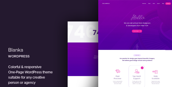 Blanka v1.2 - One Page WordPress Theme