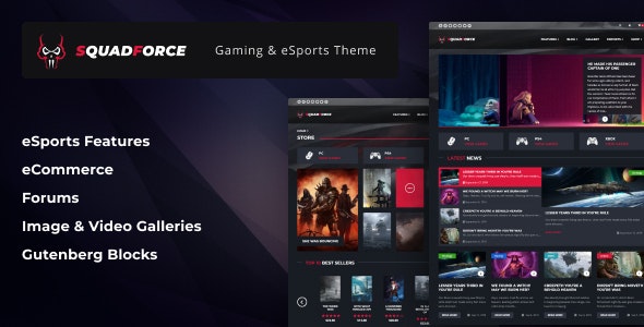 SquadForce v1.1.5 - eSports Gaming WordPress Theme (formerly Good Games)