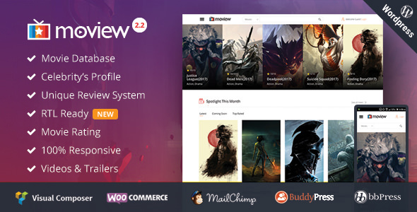 Moview v2.7 - Responsive Film/Video DB & Review Theme