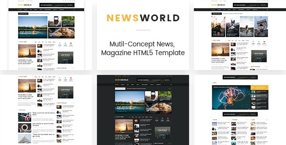 Newsworld v1.0 - Mutil-Concept Magazine HTML5 Template