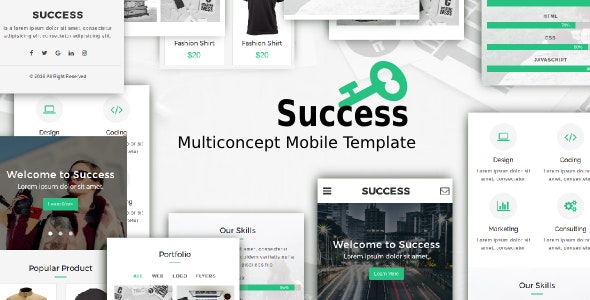 Success v1.0 - Multiconcept Mobile Template
